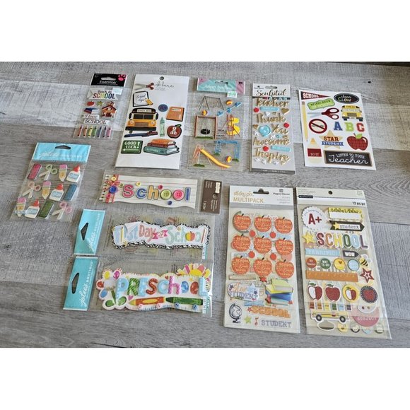 Sticker Lot SCHOOL Kids PreK Elementary Scrapbooking 3D Stickers Jolees RARE #65 - Picture 1 of 12